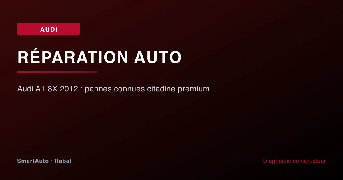 Diagnostic Audi 2012+ à Rabat par SmartAuto — atelier Agdal