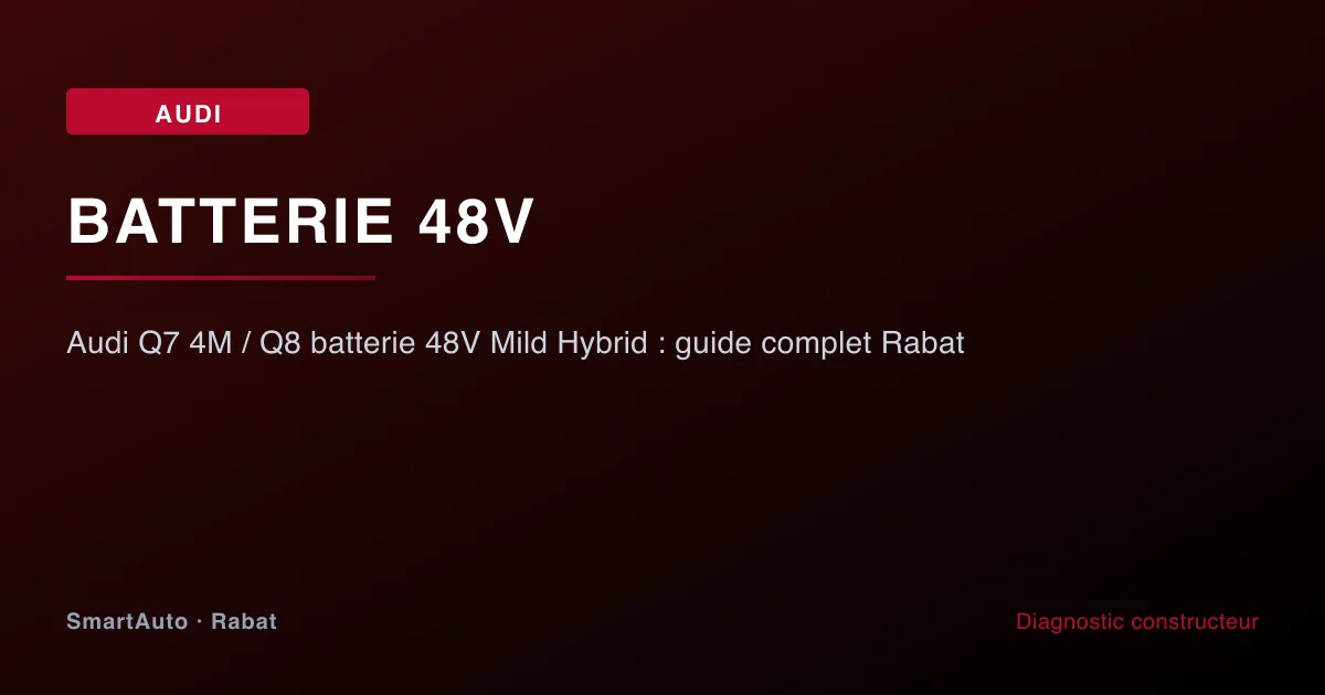 Batterie 48V lithium-ion Audi Q7 4M / Q8 sous plancher coffre — atelier SmartAuto Rabat