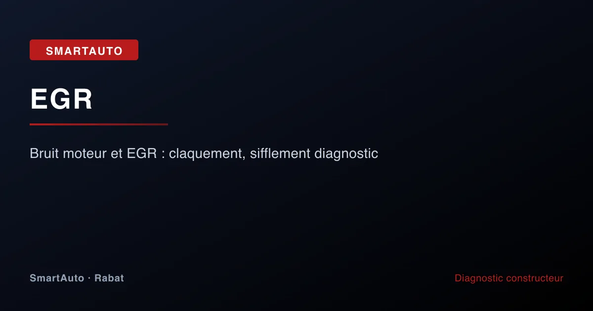 Photo intervention multimarque chez SmartAuto Rabat — bruit moteur et egr : claquement, sifflement diagnostic