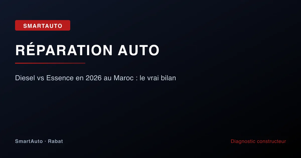 Diesel vs Essence en 2026 au Maroc : le vrai bilan