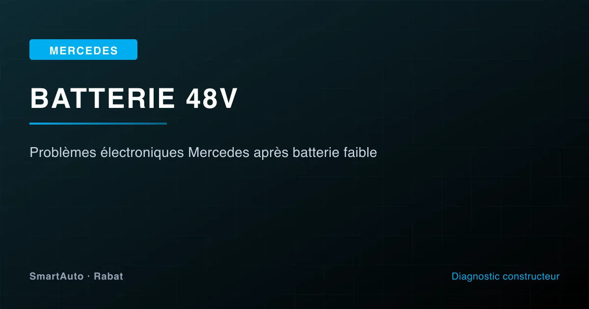 Illustration article : problèmes électroniques mercedes après batterie faible — SmartAuto Rabat
