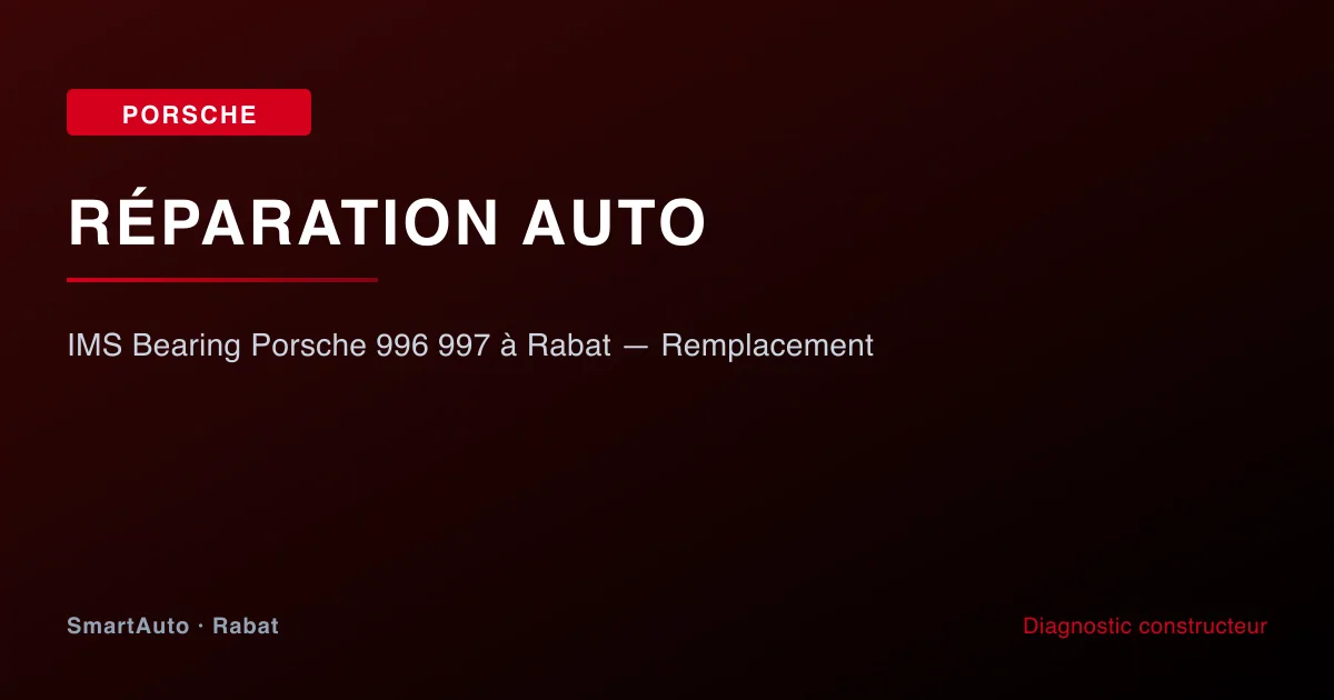 IMS Bearing Porsche 911 en remplacement à l'atelier SmartAuto Rabat