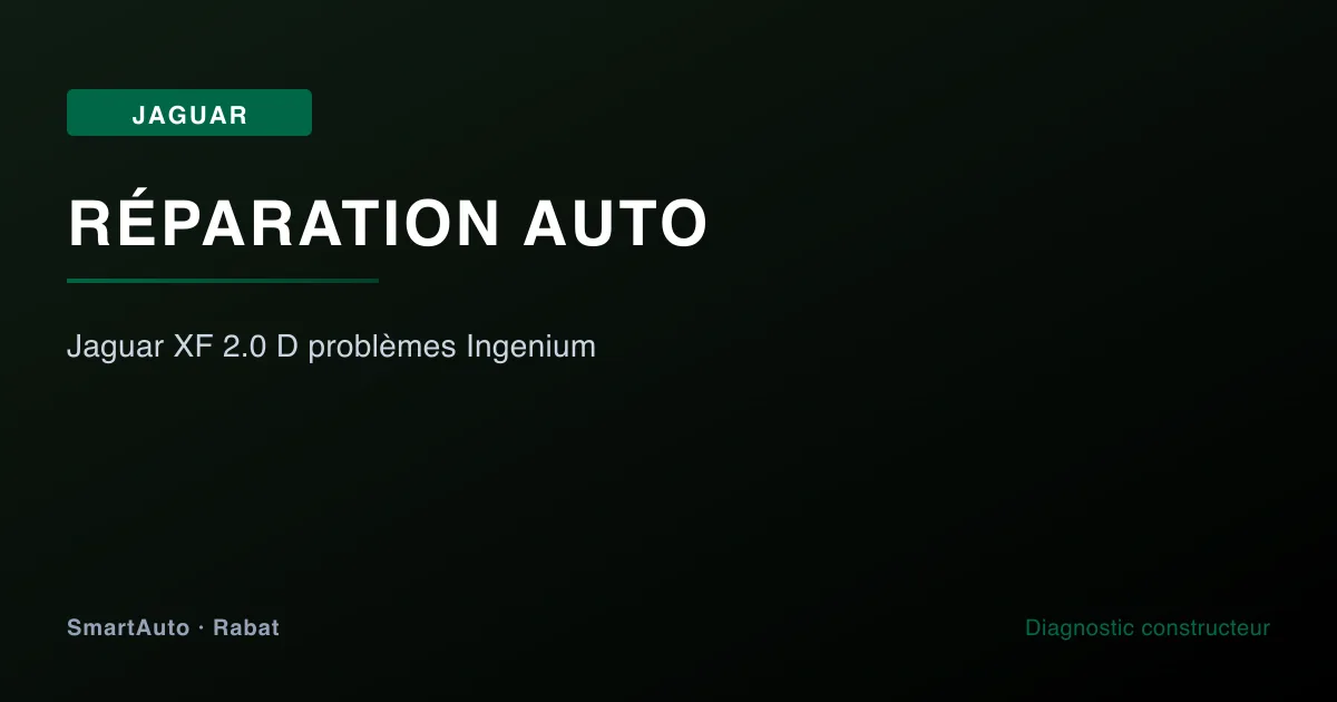 Diagnostic et réparation Jaguar à Rabat par SmartAuto — atelier Agdal Hay Riad