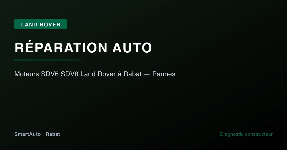 Moteur SDV6 Land Rover en intervention à SmartAuto Rabat