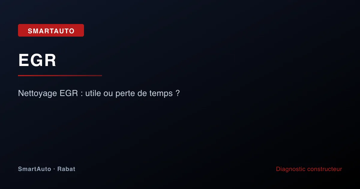 Photo intervention multimarque chez SmartAuto Rabat — nettoyage egr : utile ou perte de temps ?