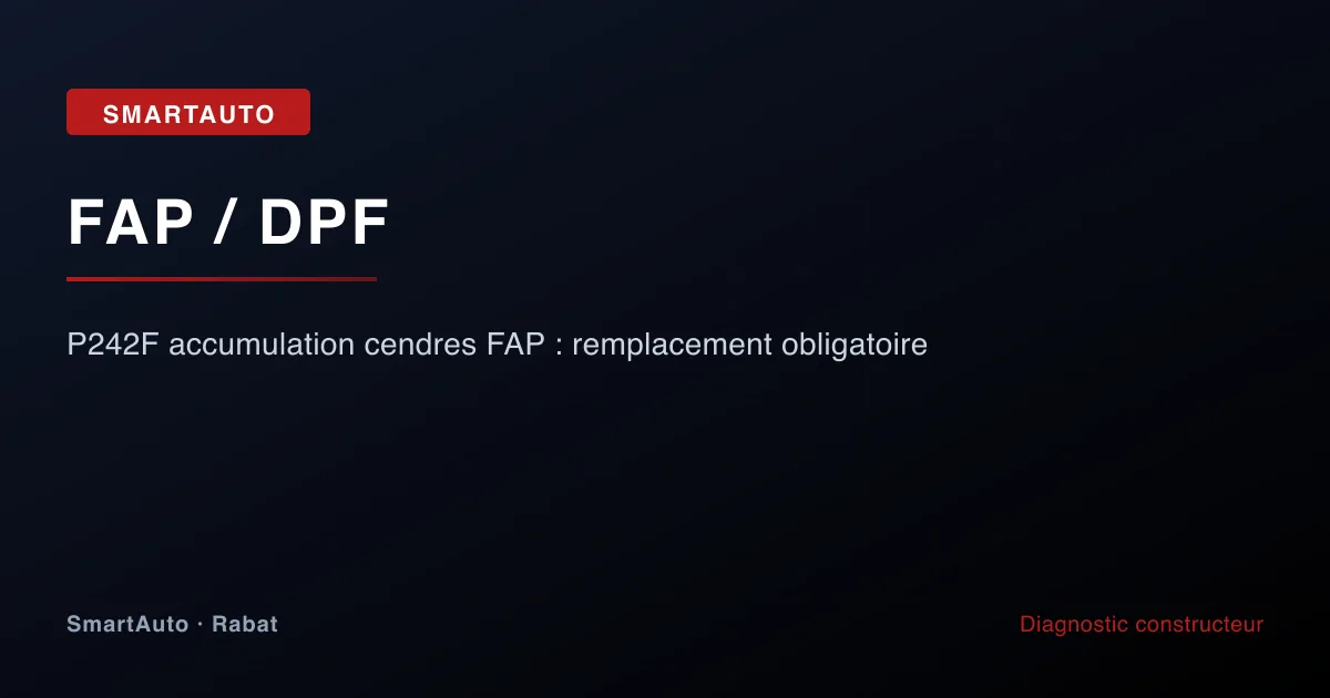 Photo intervention multimarque chez SmartAuto Rabat — p242f accumulation cendres fap : remplacement obligatoire