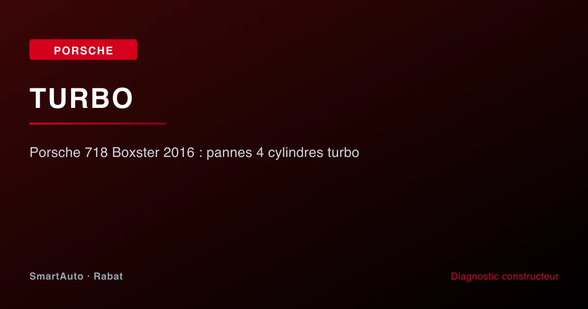 Diagnostic Porsche 2012+ à Rabat par SmartAuto — atelier Agdal