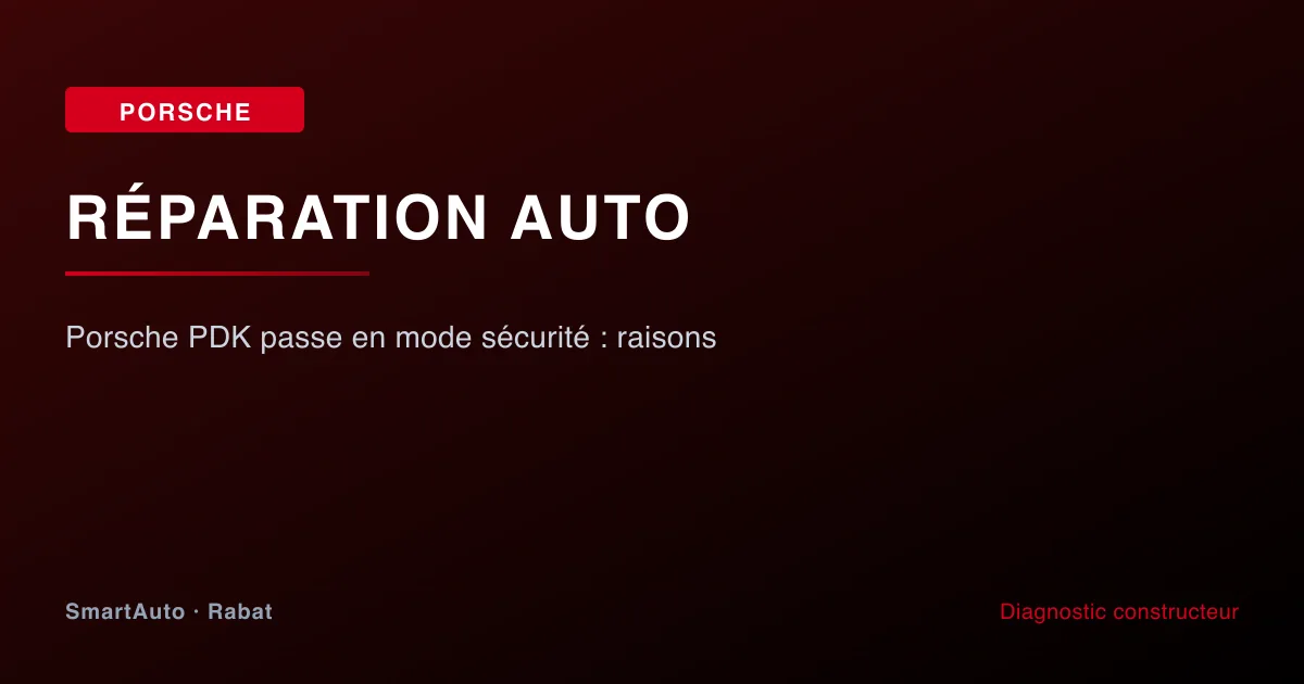 Diagnostic et réparation Porsche à Rabat par SmartAuto — atelier Agdal Hay Riad