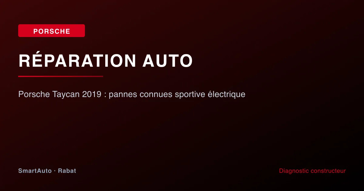 Diagnostic Porsche 2012+ à Rabat par SmartAuto — atelier Agdal