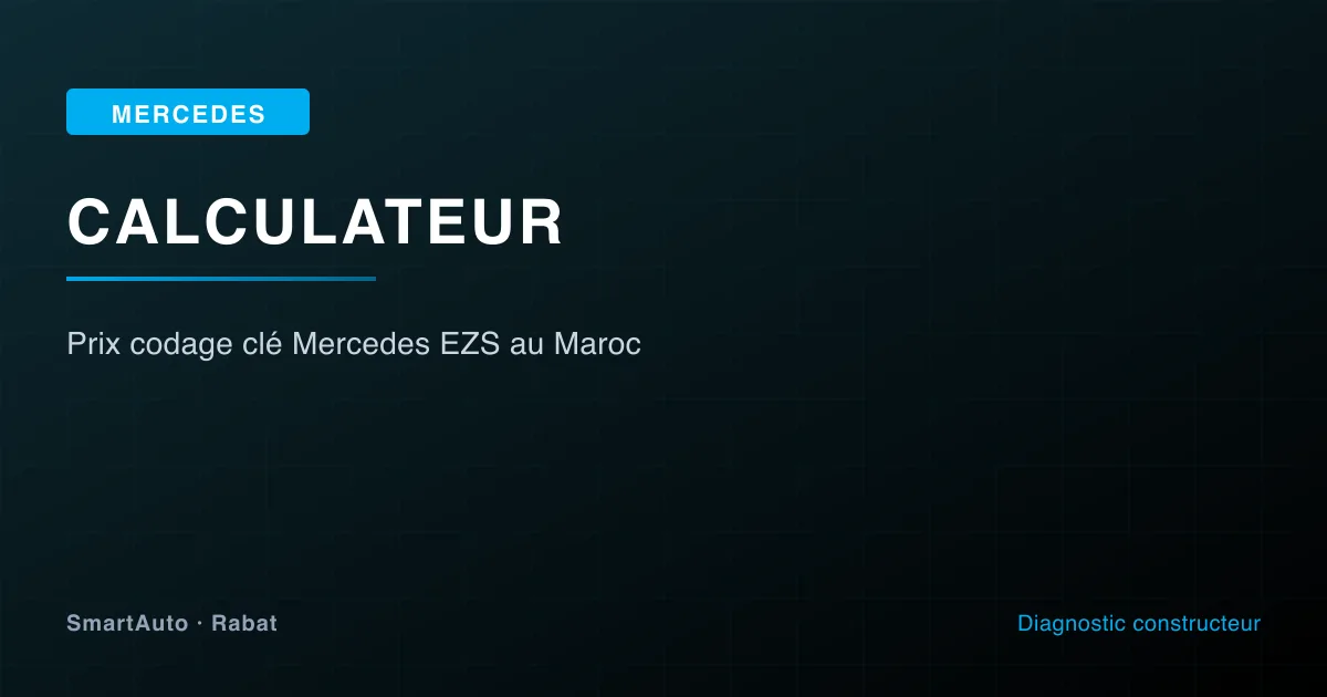 Diagnostic et réparation Mercedes à Rabat par SmartAuto — atelier Agdal Hay Riad