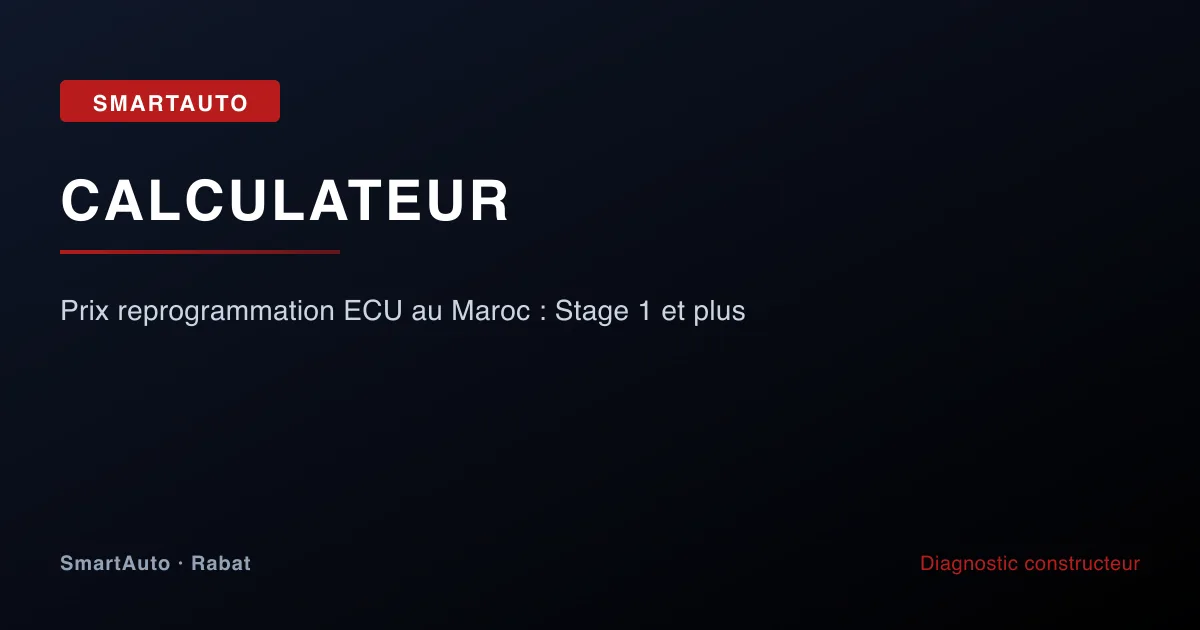 Photo intervention multimarque chez SmartAuto Rabat — prix reprogrammation ecu au maroc : stage 1 et plus