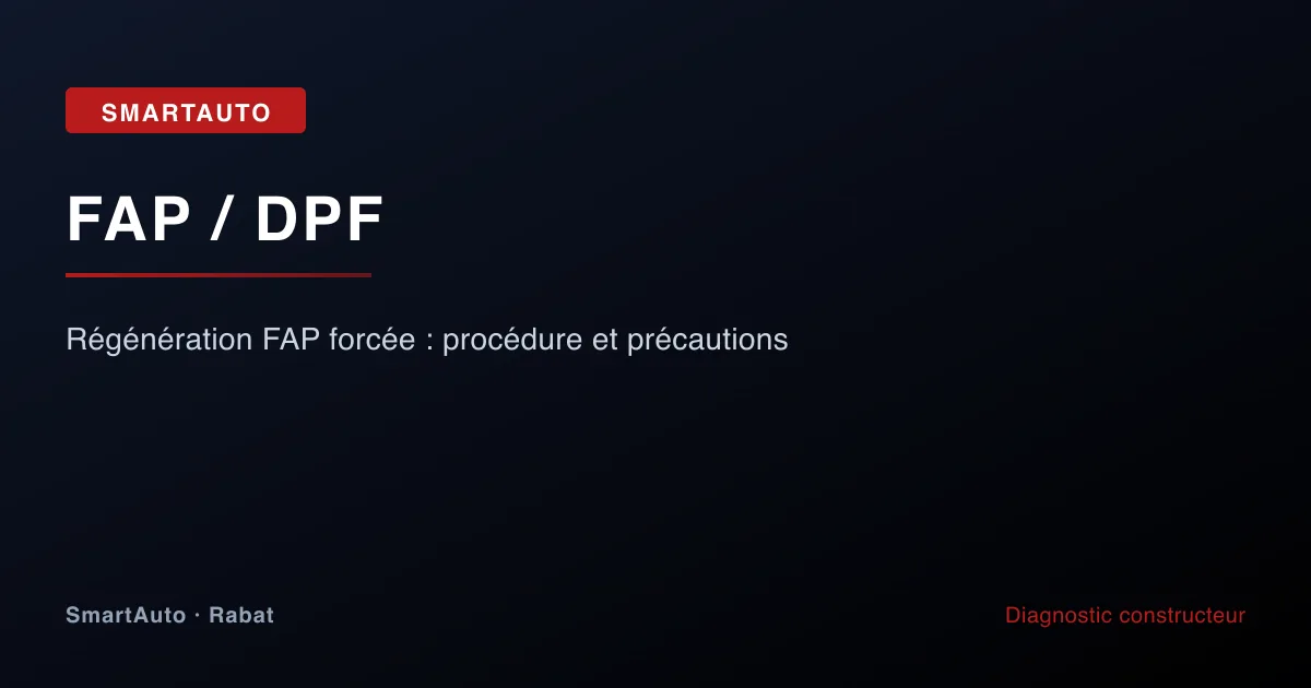 Photo intervention multimarque chez SmartAuto Rabat — régénération fap forcée : procédure et précautions