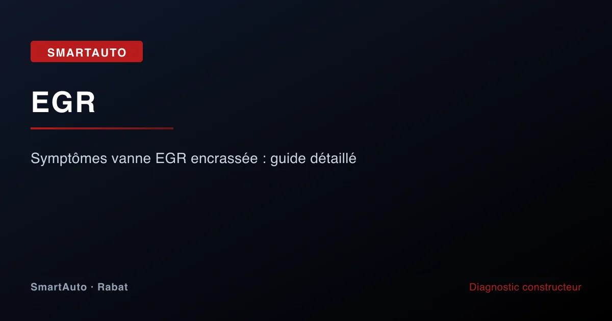 Photo intervention multimarque chez SmartAuto Rabat — symptômes vanne egr encrassée : guide détaillé