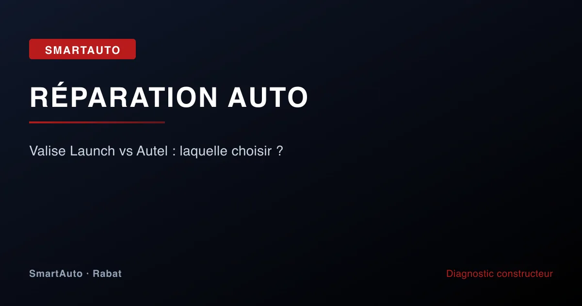 Illustration article : valise launch vs autel : laquelle choisir ? — SmartAuto Rabat